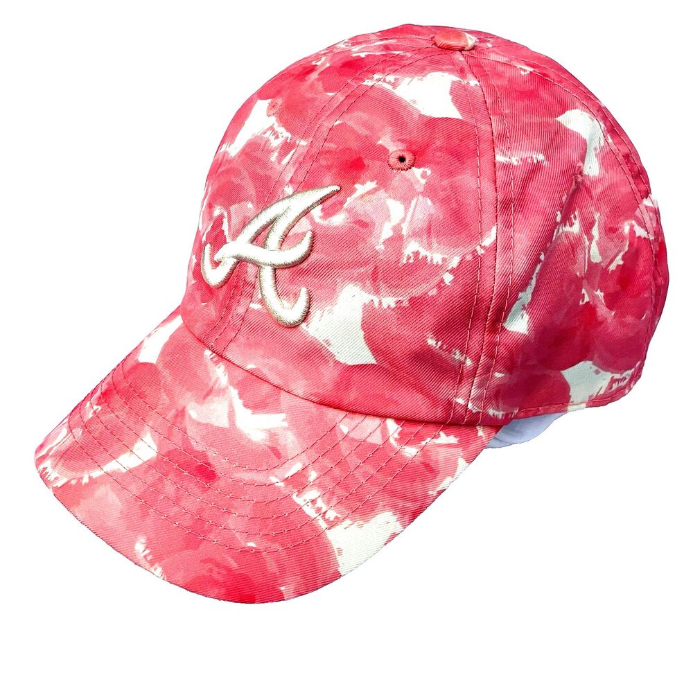 Atlanta Braves Pink Camo Tie Dye NEW Fan Favorite A Logo One Size Genuine MLB
